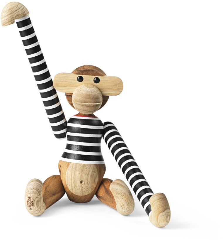 Kay Bojesen x Nrgaard paa Strget Abe Lille 18,5 cm, Sort/Hvid