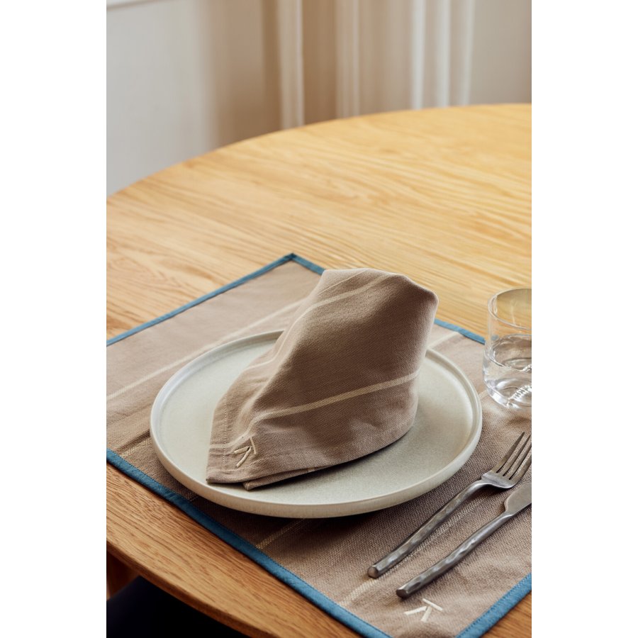 Andersen Furniture Placemat 36x50 cm, Beige/Blauw