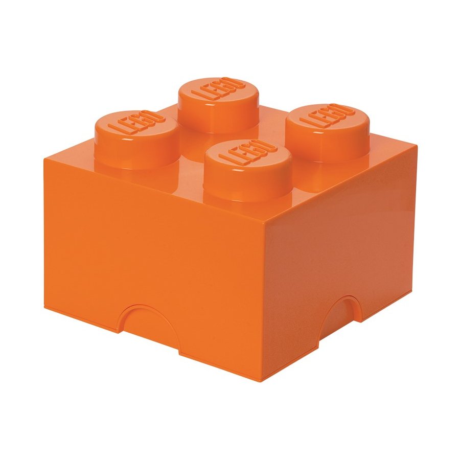 LEGO Aufbewahrungsstein 4 Noppen 25 cm, Orange