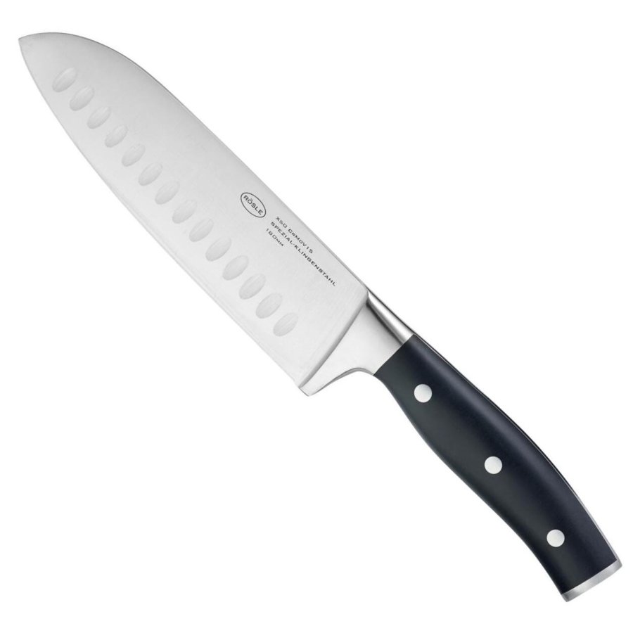 Rösle Tradition Santoku Kniv 17,5 cm, Stl/Sort