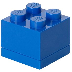 LEGO Snack-/Opbevaringsboks 4-knops 4,6 cm, Blå