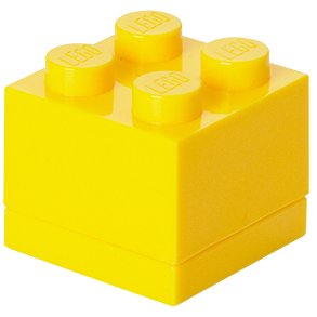 LEGO Snack-/Opbevaringsboks 4-knops 4,6 cm, Gul