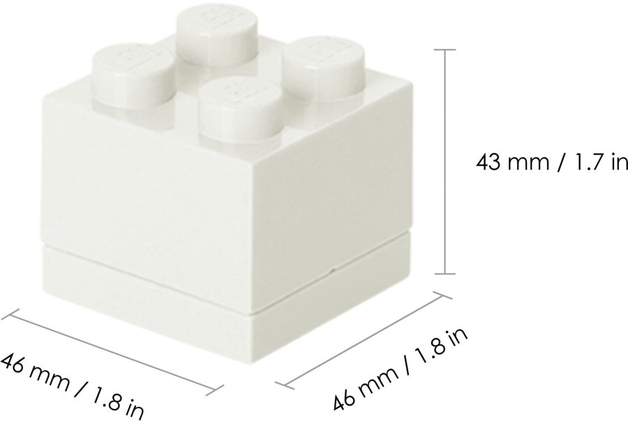 LEGO Minibox 4,6 cm, Wei