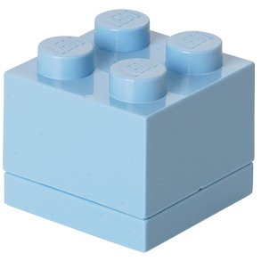 LEGO Snack-/Opbevaringsboks 4-knops 4,6 cm, Lyseblå