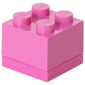 LEGO Snack-/Opbevaringsboks 4-knops 4,6 cm, Pink