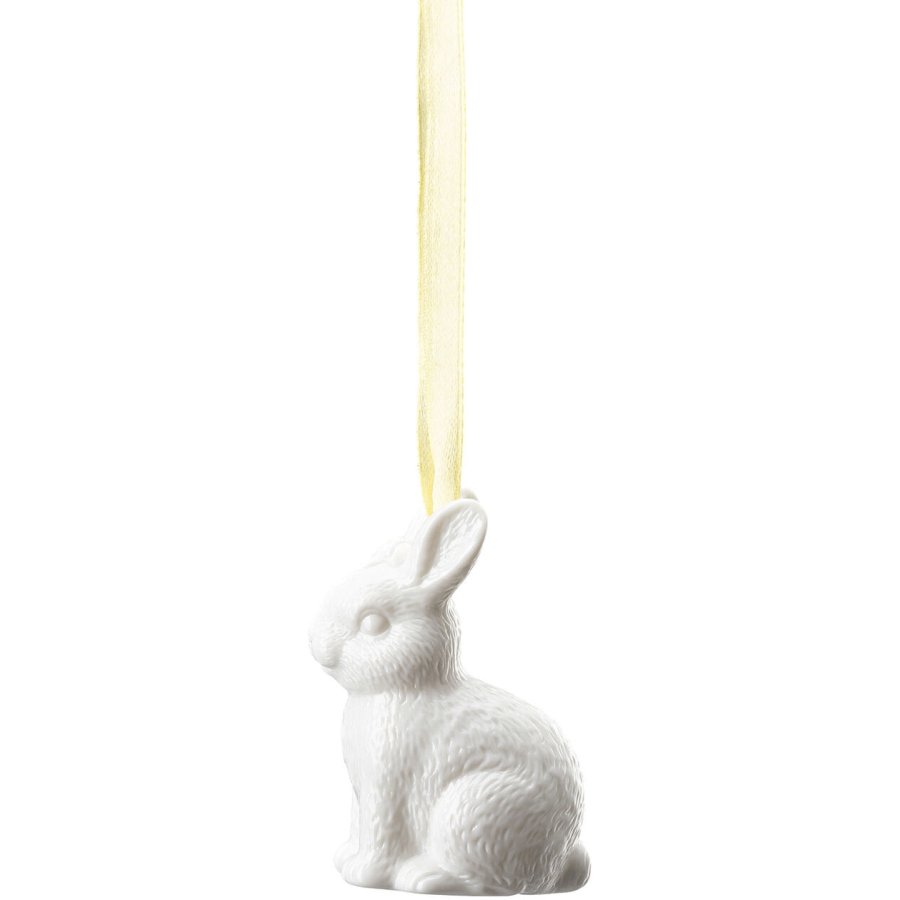 Hutschenreuther Collector's Items P�skeoph�ng Siddende Kanin, Hvid