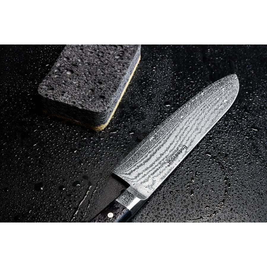 Endeavour Santoku Messer 17,5 cm, Schwarz