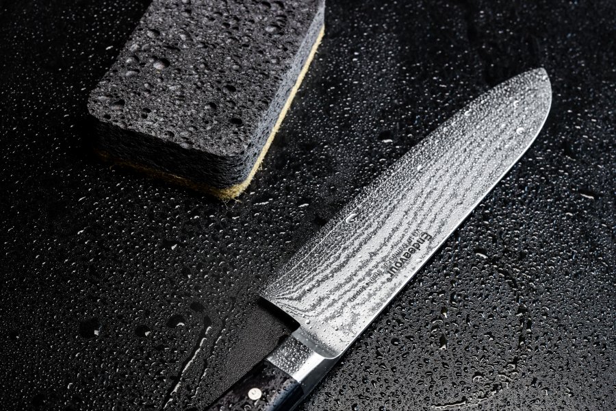 Endeavour Santoku Messer 17,5 cm, Schwarz