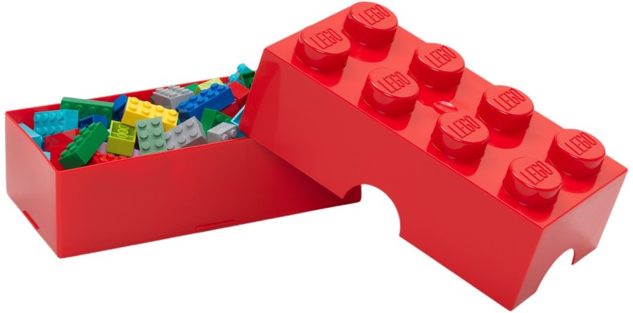 LEGO Madkasse/Opbevaringsboks 8-knops 950 ml, Rd