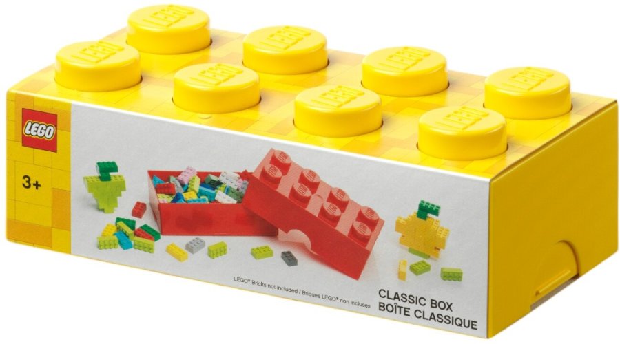 LEGO Lunchbox/Aufbewahrungsboxex 8 Noppen 950 ml, Gelb