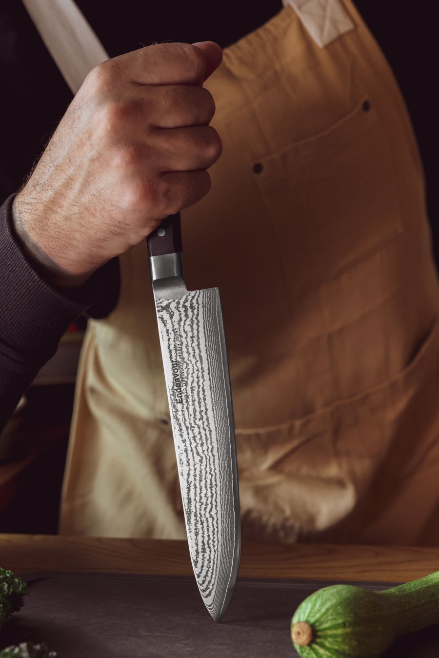 Endeavour Green Chopper Kochmesser 20 cm, Schwarz