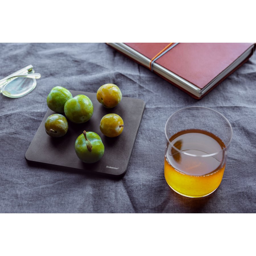 Endeavour Bread & Butter Brotzeitbrett 4er Set, 14 cm, Schwarz