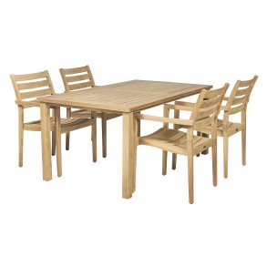 Mandalay Cambridge Havembelst m. 4 York stole 160 cm, Teak