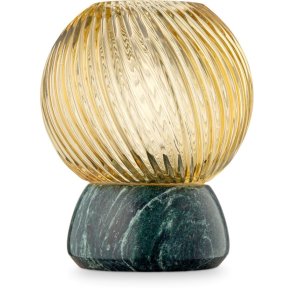 Design By Us Twist Of Marble Teelichthalter H13 cm, Moos/Bernstein