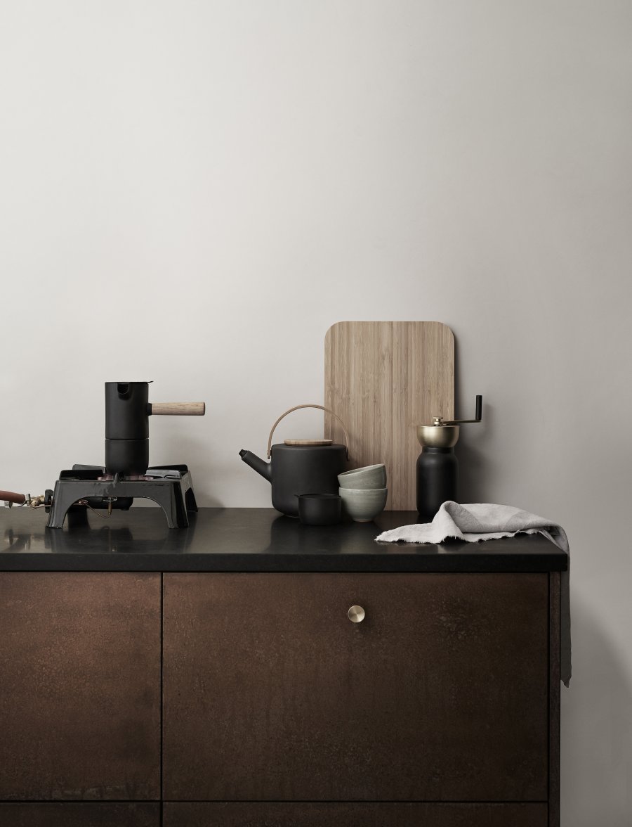 Stelton Collar Kaffekvrn, Sort/Messing