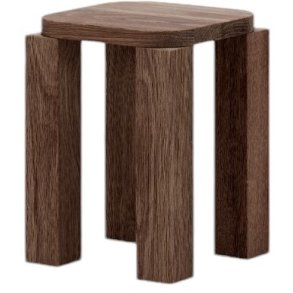 New Works Atlas Hocker H44 cm, Gerucherte Eiche