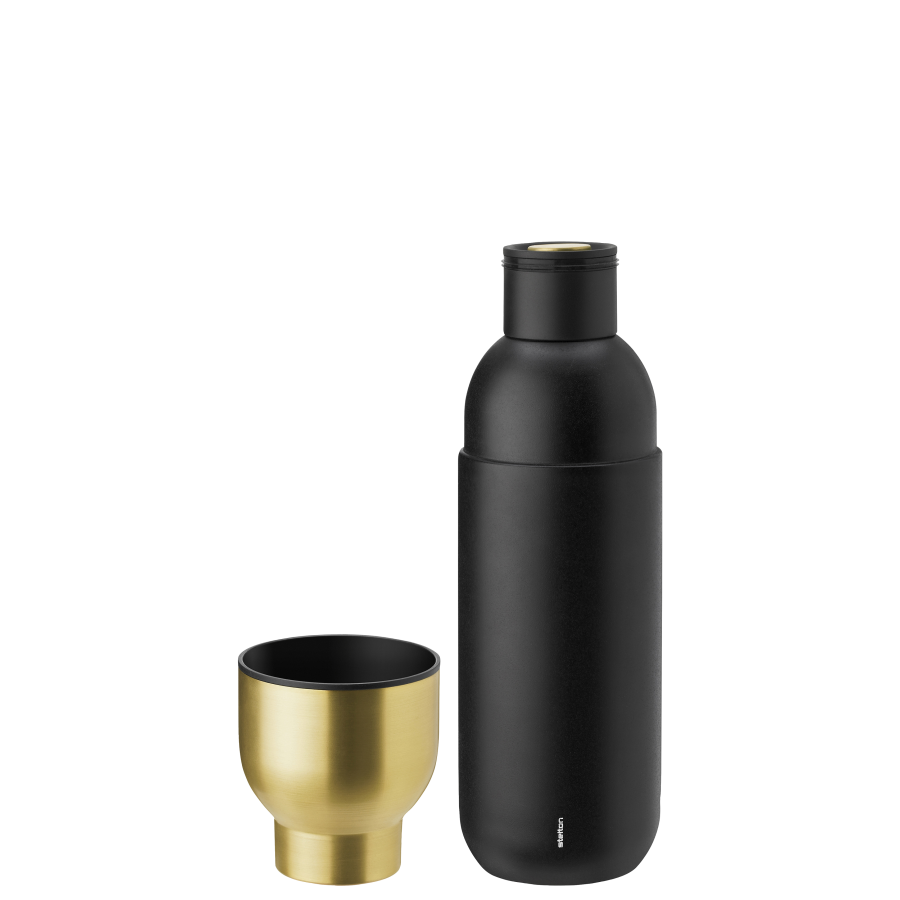 Stelton Collar Termoflaske 0,75 L, Sort/Messing
