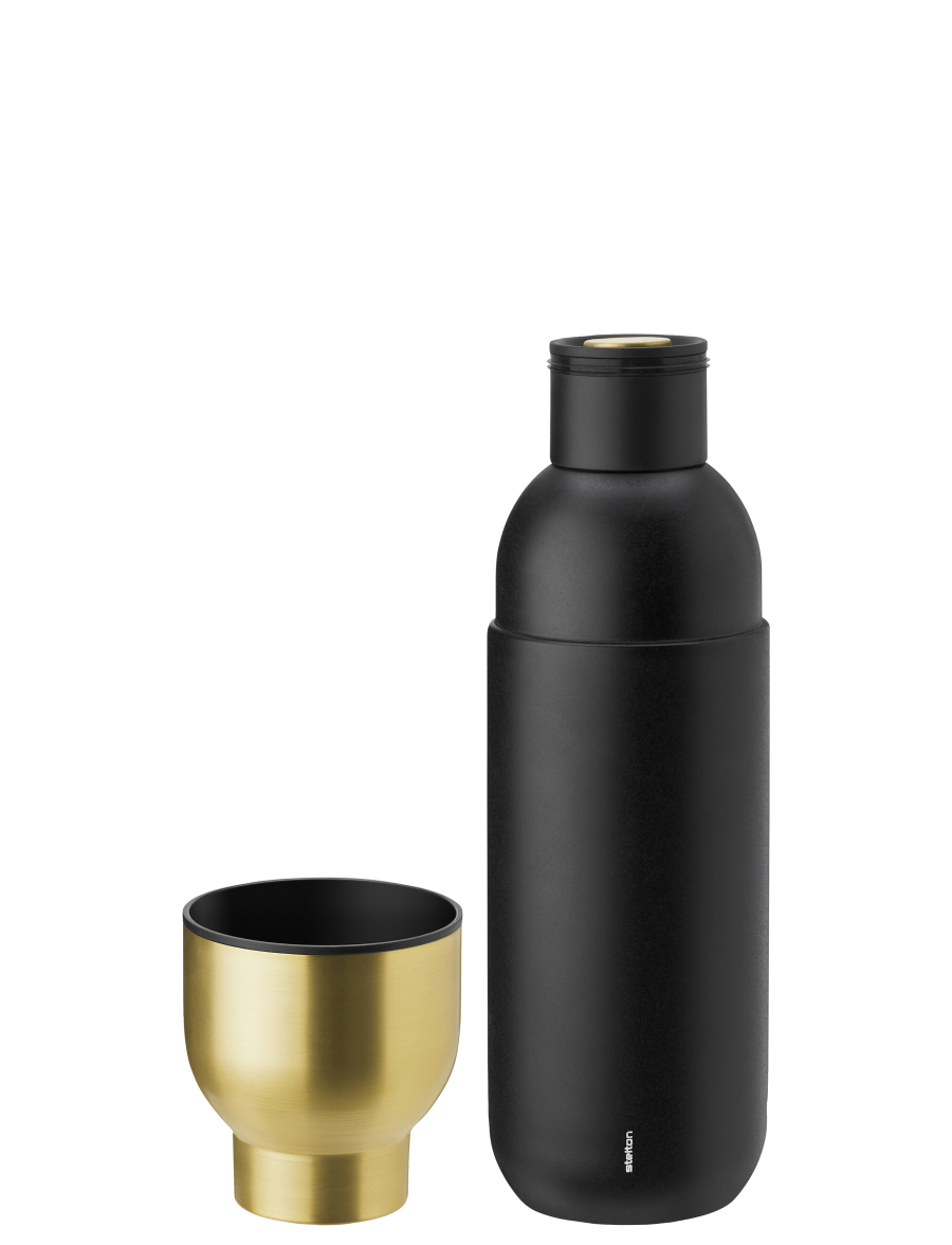 Stelton Collar Termoflaske 0,75 L, Sort/Messing