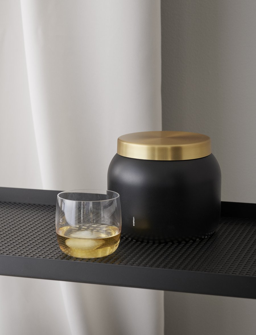 Stelton Collar Isspand 1,8 L, Sort/Messing
