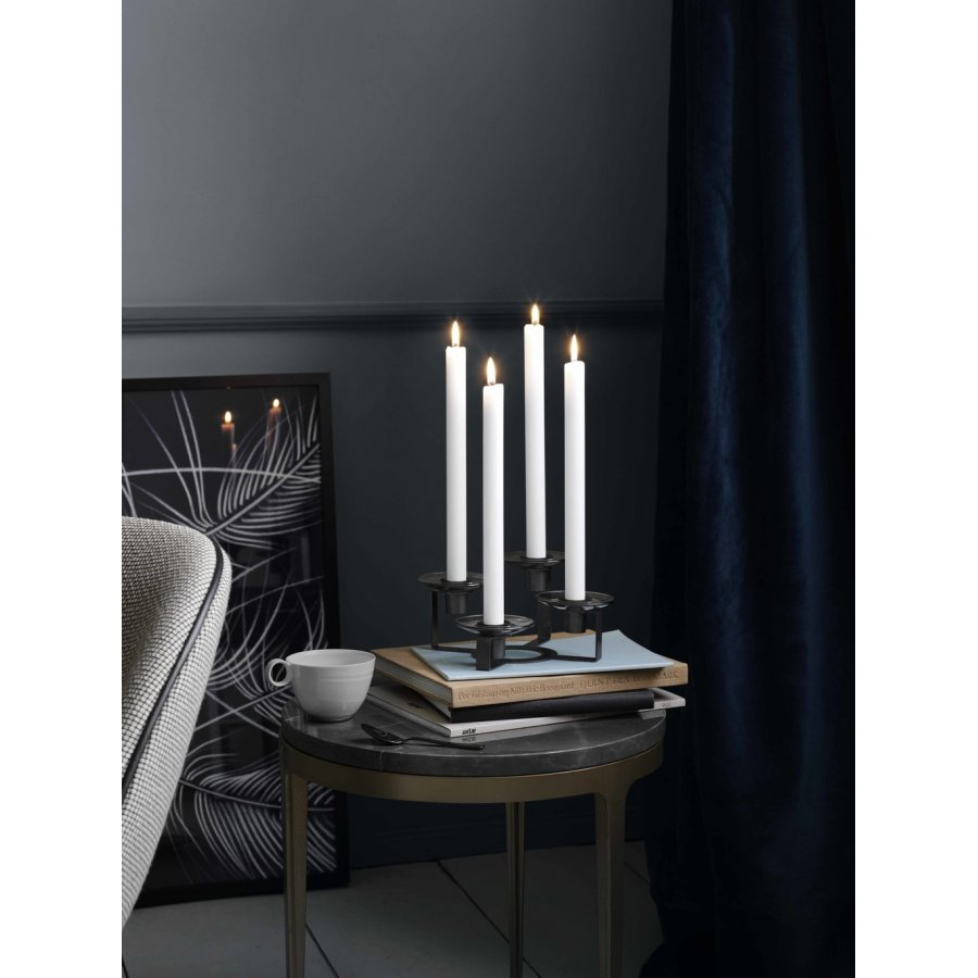 Holmegaard LUMI Lysestage, 4-armet, sort