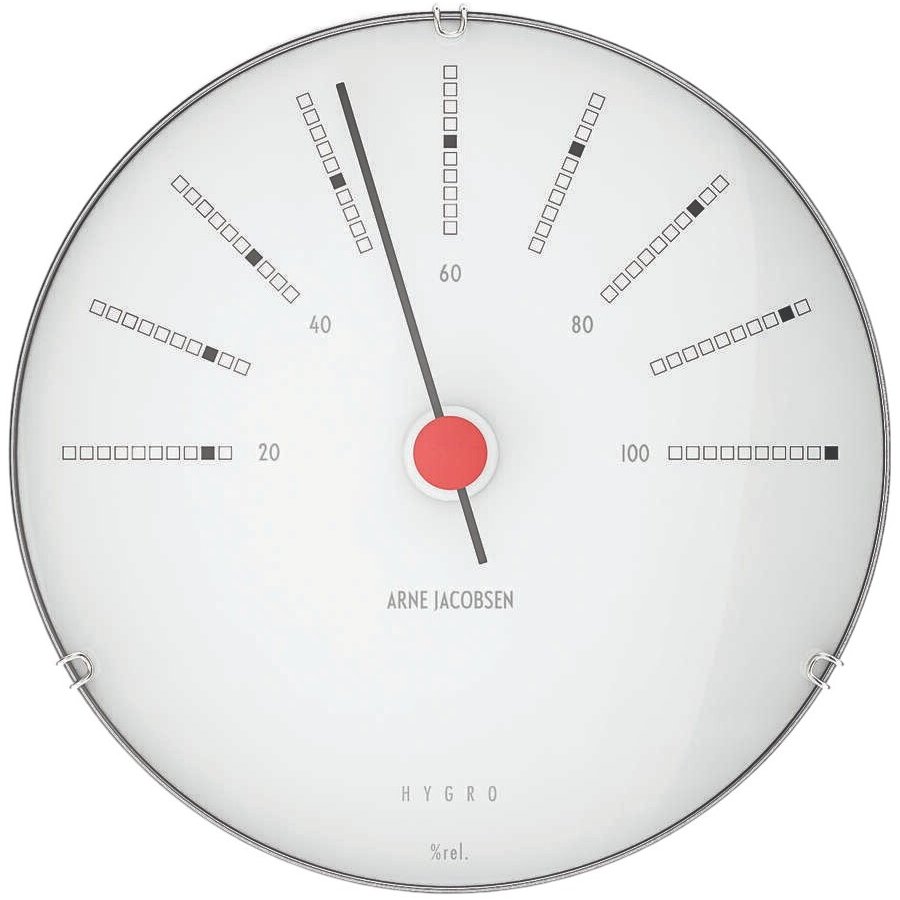 Arne Jacobsen Bankers Wetterstation Hygrometer 12 cm, Wei