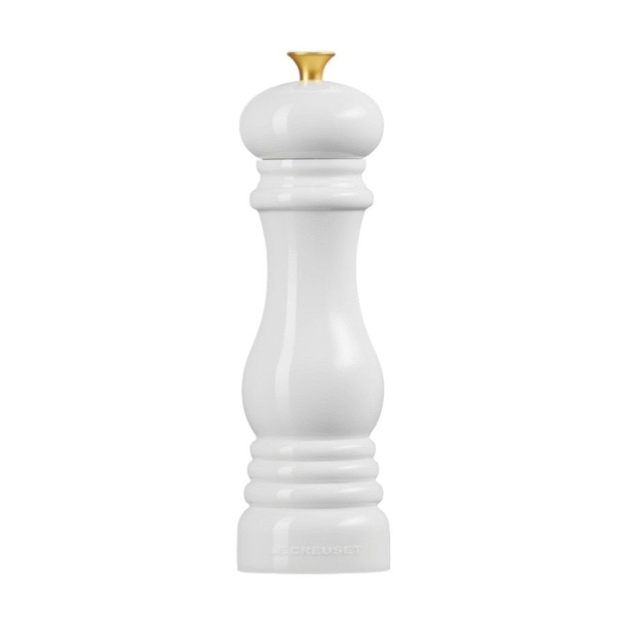 Le Creuset Peberkvrn m. Guld knop 21 cm, White
