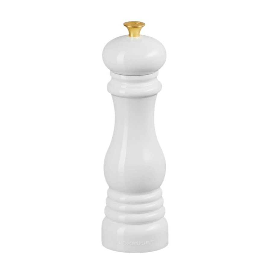 Le Creuset Peberkvrn m. Guld knop 21 cm, White