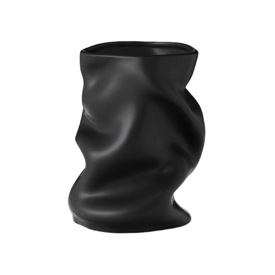 Audo Collapse Vase H20 cm, Schwarz