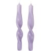 Broste Copenhagen Twist Kerzen 2er Set, 23 cm, Orchid Light Purple