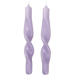 Broste Copenhagen Twist Kronelys 2 stk. 23 cm, Orchid Light Purple
