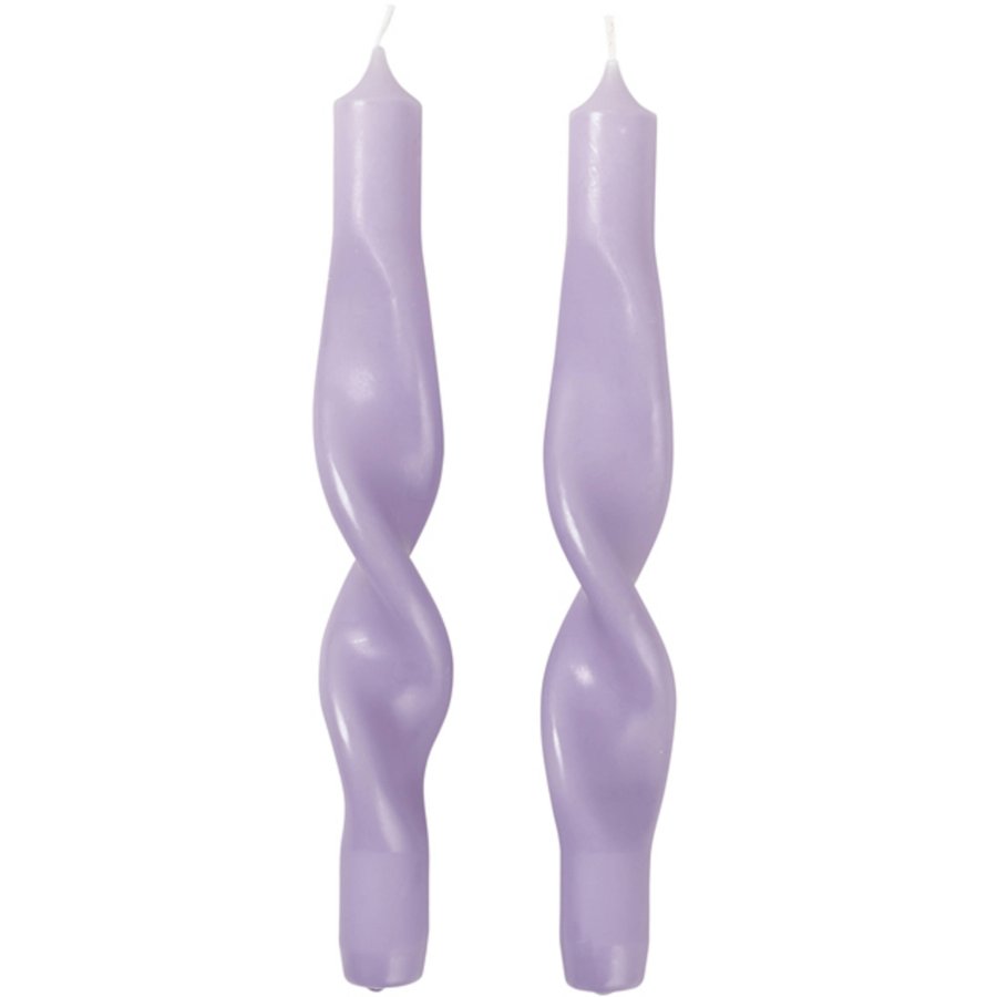 Broste Copenhagen Twist Kerzen 2er Set, 23 cm, Orchid Light Purple