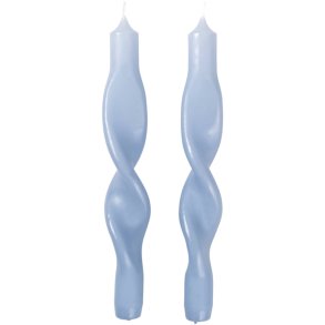 Broste Copenhagen Twist Stabkerzen 2er Set, 23 cm, Air Blue