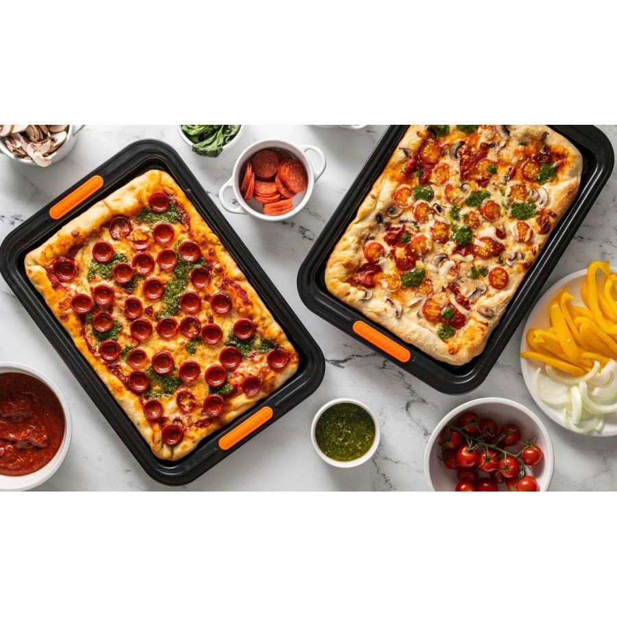 Le Creuset Rektangulr Bradepande m. Non-stick 33x23 cm, Kulstofstl
