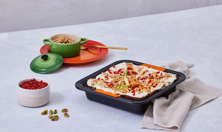 Le Creuset Kvadratisk Bradepande m. Non-stick 23 cm, Kulstofstl
