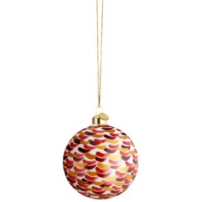 Holmegaard Souvenir Weihnachtskugel 8 cm, Red Stroke