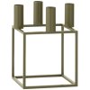 Audo Copenhagen Kubus 4 Lysestage H20 cm, Oliven