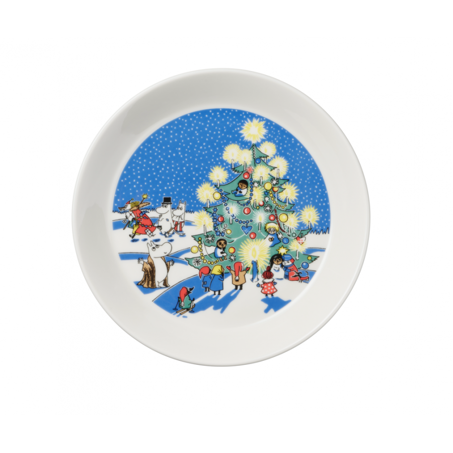 Moomin Arabia Mumin Teller-Set 19 cm, Zeichnung/Weihnachten