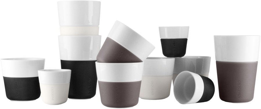 Eva Solo Cafe Latte Mok 2 stuks 36 cl, Carbon Black