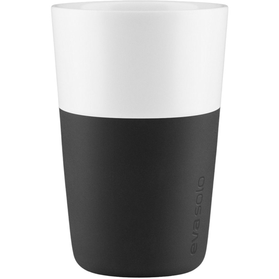 Eva Solo Cafe Latte Mok 2 stuks 36 cl, Carbon Black