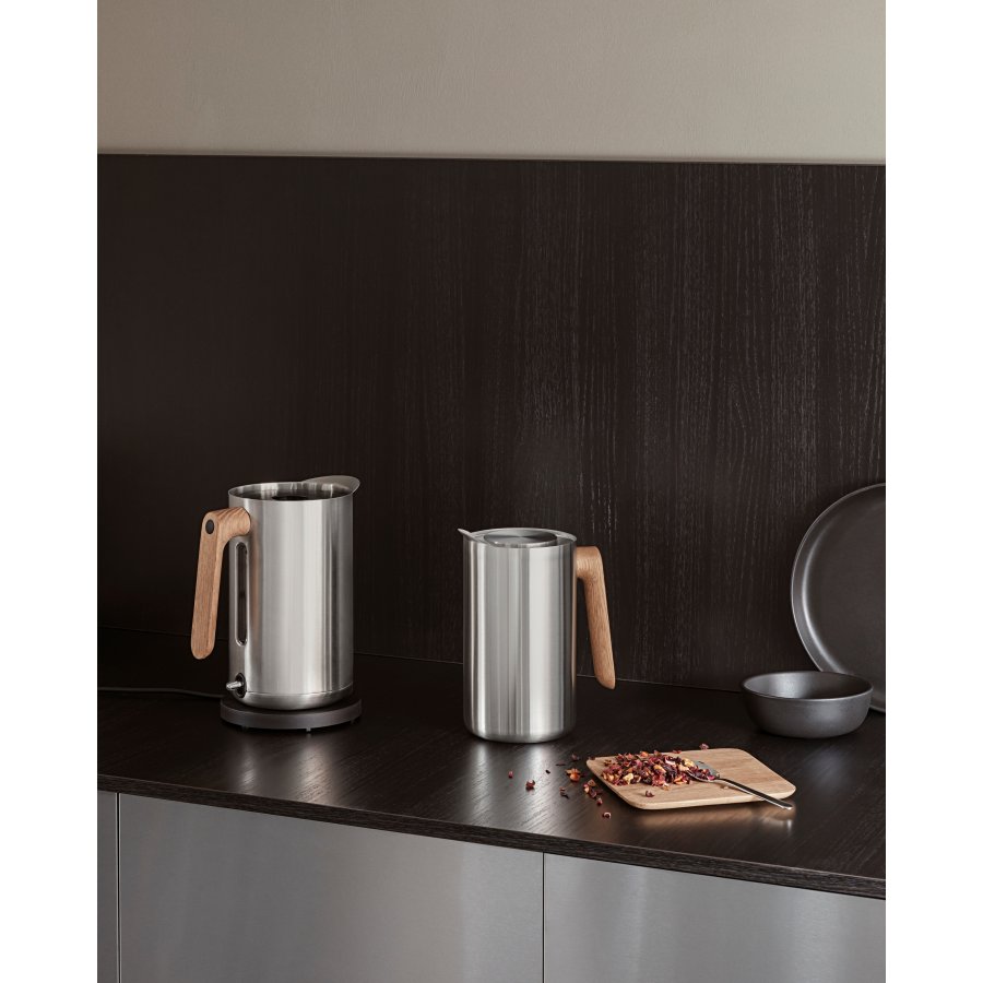 Eva Solo Nordic Kitchen Thermoskanne 1.0 L, Stahl/Eiche