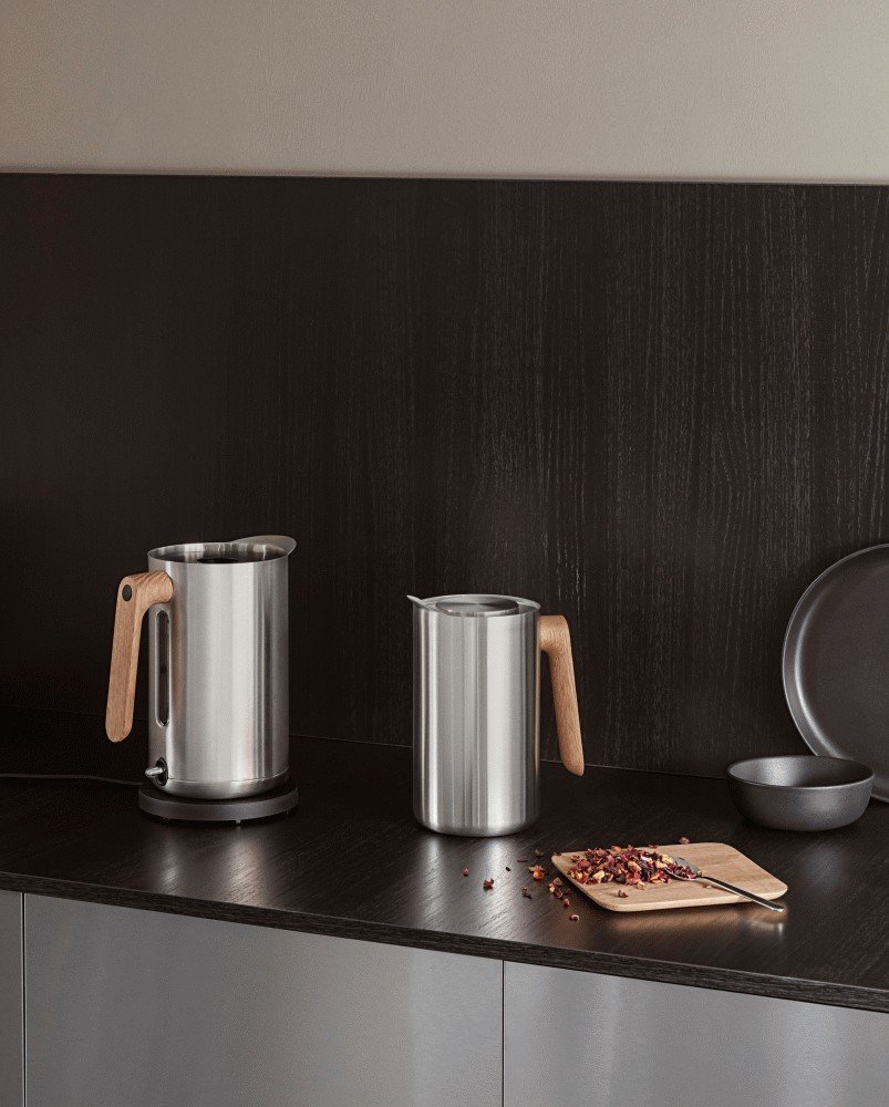 Eva Solo Nordic Kitchen Thermoskan 1 L, Staal/Eikenhout