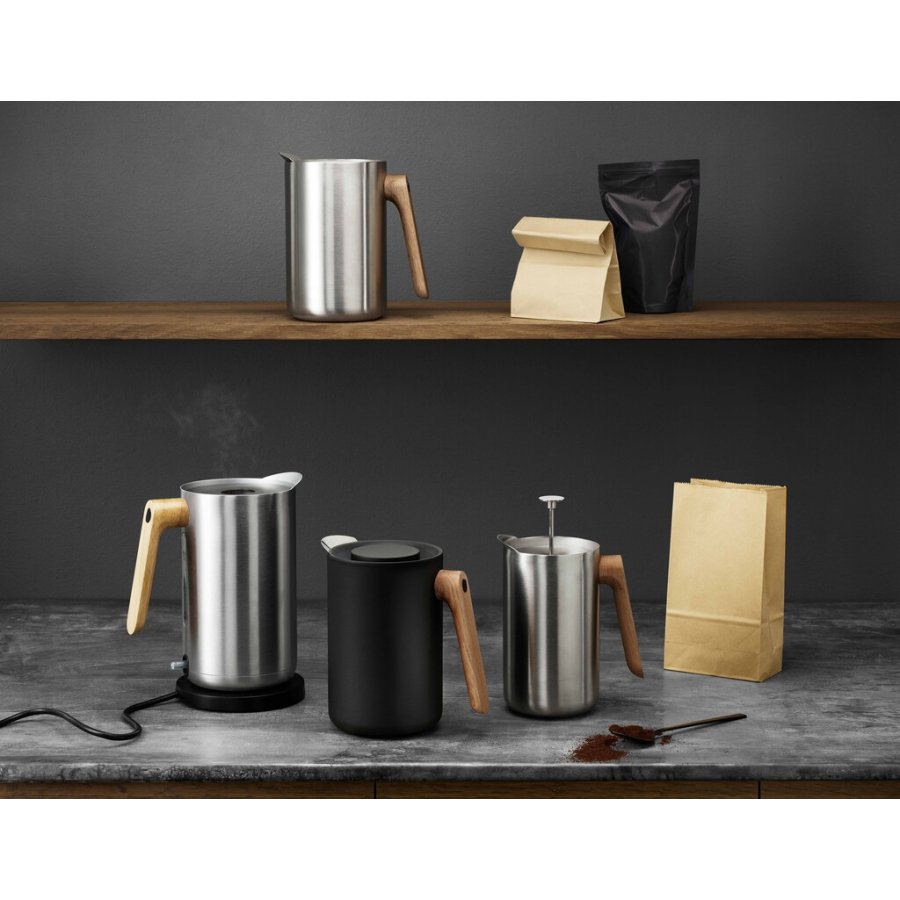 Eva Solo Nordic Kitchen Kaffeebereiter mit Isolierwirkung 1,0 L, Stahl/Eiche
