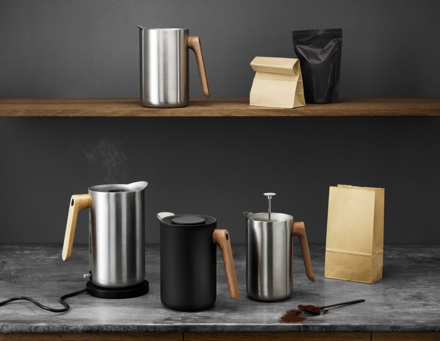 Eva Solo Nordic Kitchen Kaffeebereiter mit Isolierwirkung 1,0 L, Stahl/Eiche