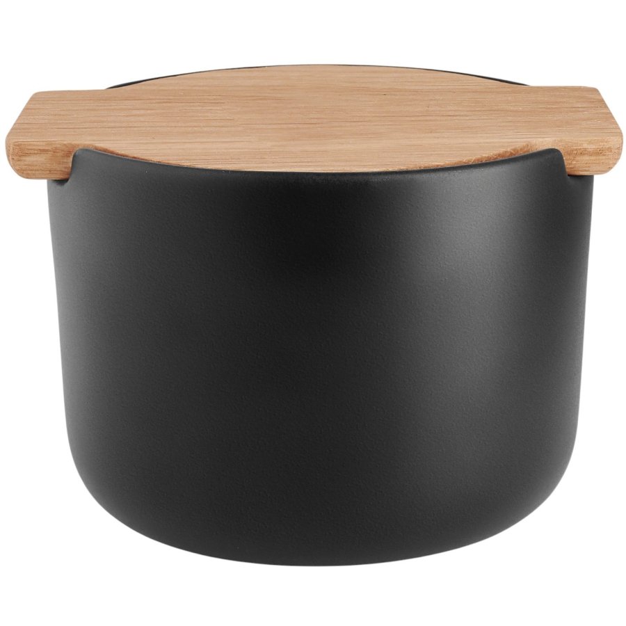 Eva Solo Nordic Kitchen Zoutschaaltje incl. Deksel 10,5 cm, Zwart