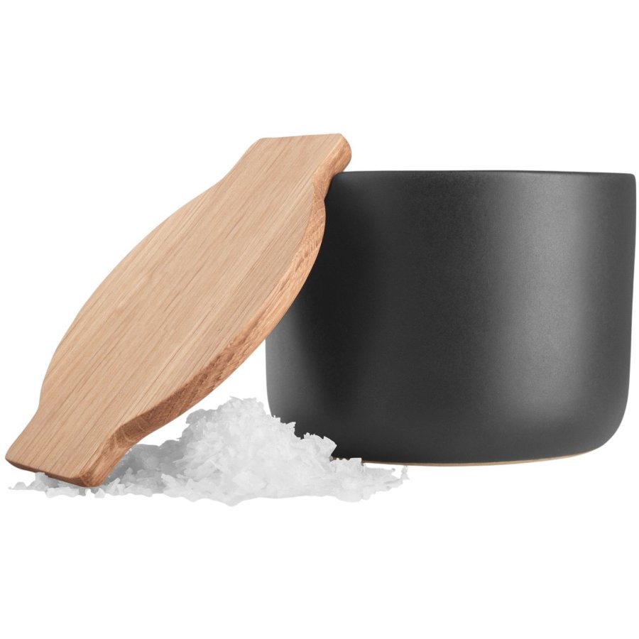 Eva Solo Nordic Kitchen Zoutschaaltje incl. Deksel 10,5 cm, Zwart