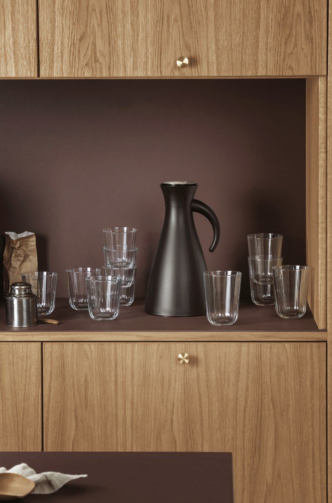 Eva Solo Thermoskan met Drupvrije Rand 1 L, Mat Zwart