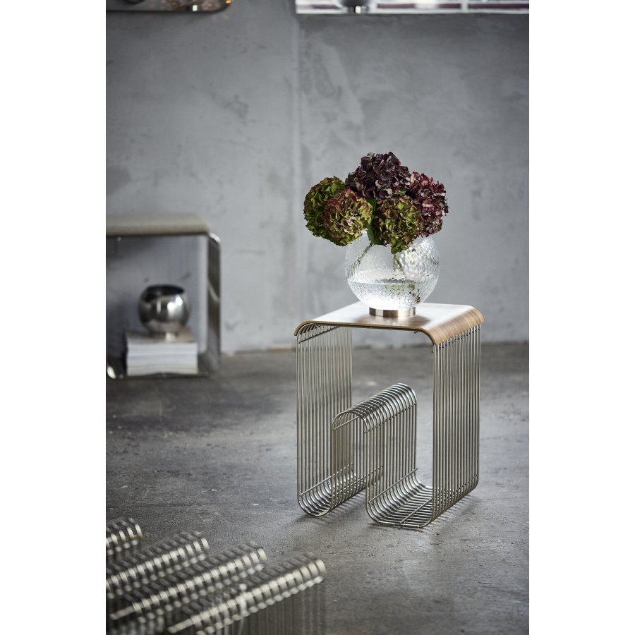 AYTM Curva Hocker H43 cm, Silber