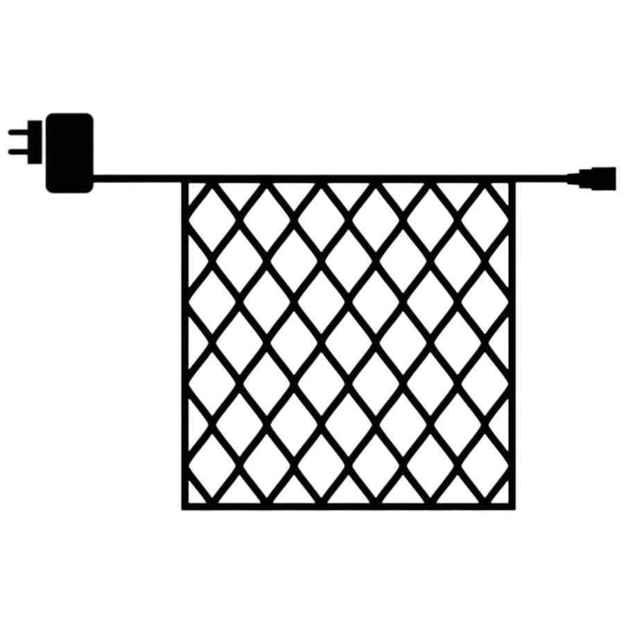 Sirius Top Line Lichternetz Starter Kit 2x1,5 m, Schwarzes Kabel