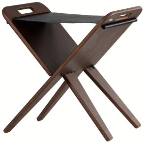 Piet Hein Hocker H63cm, Walnuss/ Schwarz