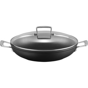Le Creuset TNS Sautergryde m. Non-stick Belægning, Glaslåg 30 cm